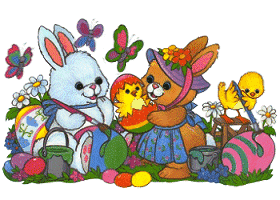 Gif animé Pâques lapin oeuf